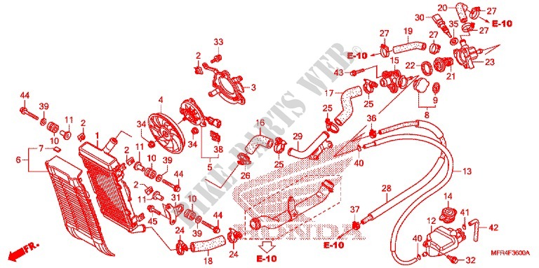 RADIATEUR pour Honda VT 1300 C FURY ABS de 2012