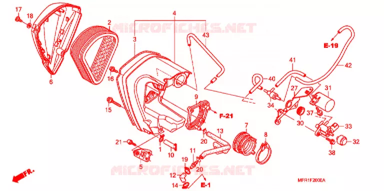 FILTRE A AIR Honda MOTO 1300 VT 2012  VT1300CXC