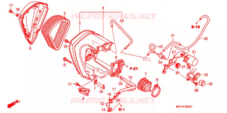 FILTRE A AIR Honda MOTO 1300 VT 2012  VT1300CXC_J