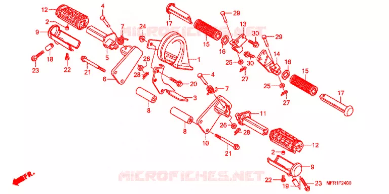 REPOSE PIED Honda MOTO 1300 VT 2012  VT1300CXC_J