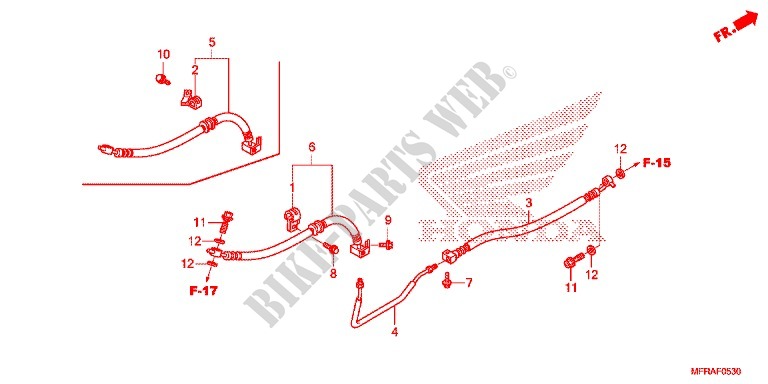 DURITES DE FREIN (VT1300CR/CS/CT/CX) pour Honda VT 1300 C FURY de 2013