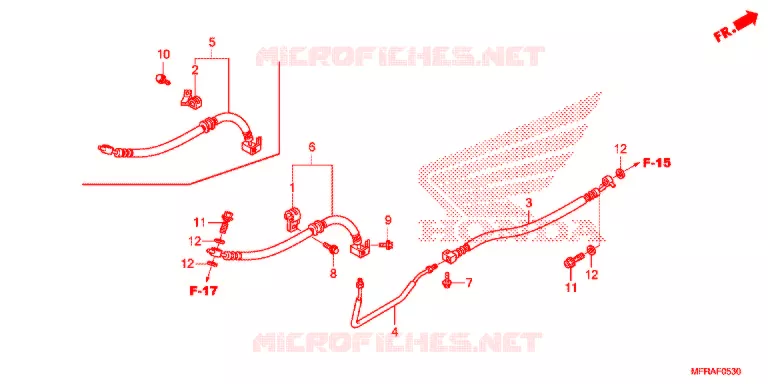 DURITES DE FREIN (VT1300CR/CS/CT/CX) Honda MOTO 1300 VT 2013  VT1300CXD