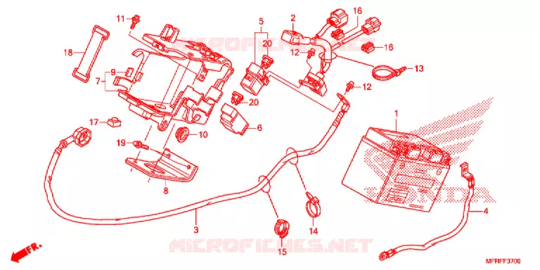 BATTERIE Honda MOTO 1300 VT 2015  VT1300CXF