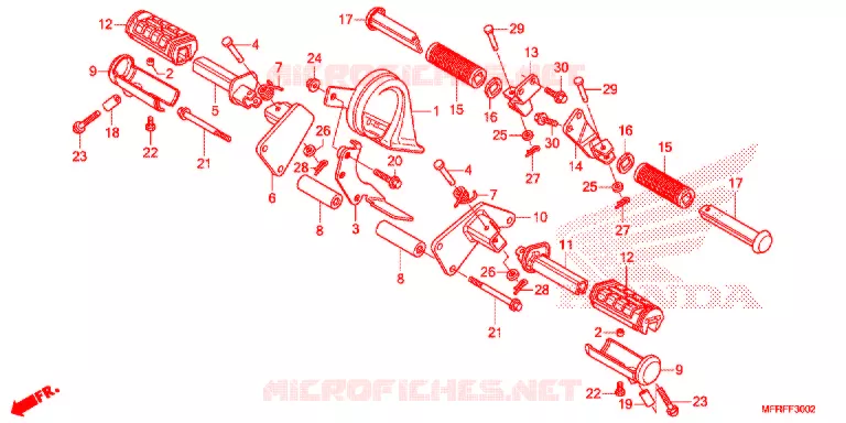 REPOSE PIED (VT1300CX/CXA) Honda MOTO 1300 VT 2015  VT1300CXF