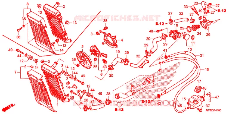 RADIATEUR Honda MOTO 1300 VT 2016  VT1300CXG