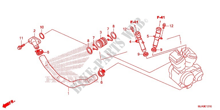 DURITE DE REFROIDISSEMENT pour Honda SHADOW VT 750 PHANTOM de 2015