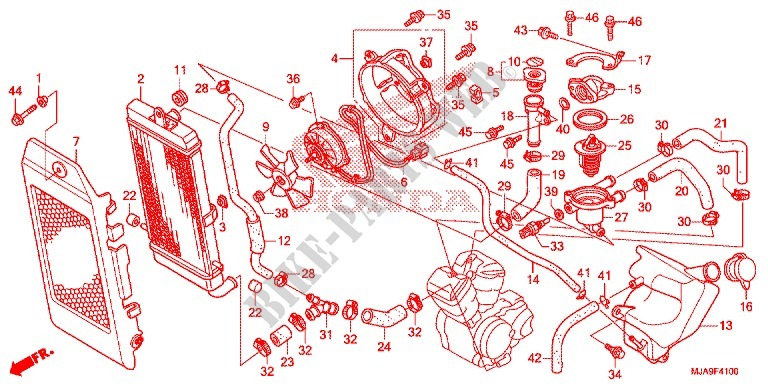 RADIATEUR pour Honda SHADOW VT 750 PHANTOM de 2015