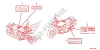 ETIQUETTE DE PRECAUTIONS (VT750C/CA/C2/C2B/C2F/CS/C2S) pour Honda SHADOW VT 750 SPIRIT de 2013