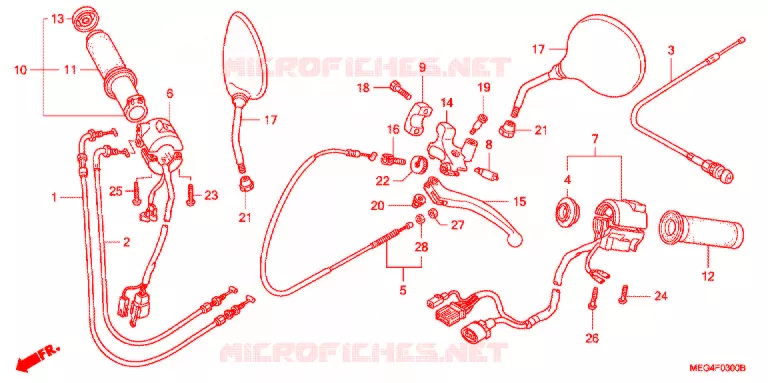 COMMODOS - POIGNEES Honda MOTO 750 SHADOW 2004  VT750C4
