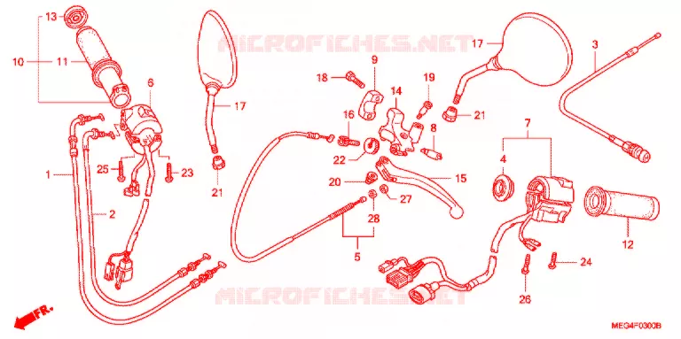 COMMODOS - POIGNEES Honda MOTO 750 SHADOW 2006  VT750CA6_A