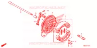 FLASQUE   MACHOIRES DE FREIN ARRIERE pour Honda SHADOW VT 750 AERO ABS de 2009