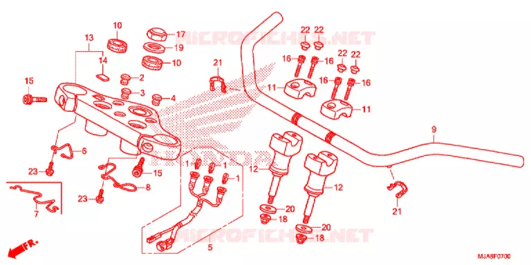 GUIDON (VT750C/CA/CS) Honda MOTO 750 SHADOW 2014  VT750CAE