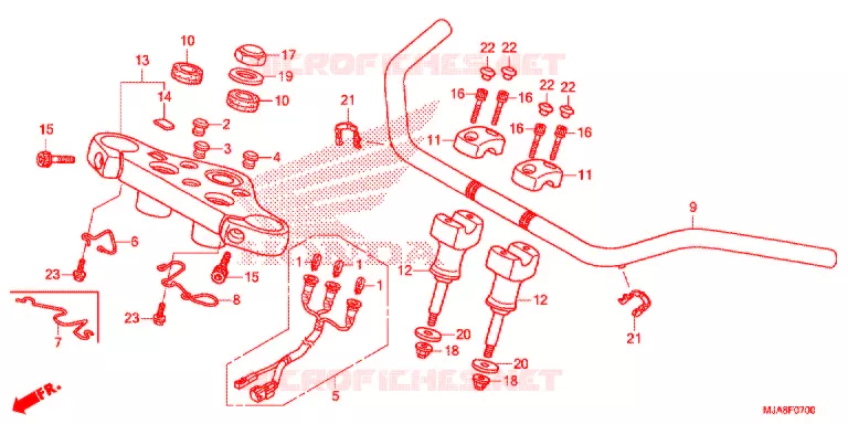 GUIDON (VT750C/CA/CS) Honda MOTO 750 SHADOW 2014  VT750CAE