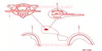 AUTOCOLLANTS pour Honda SHADOW VT 750 DELUXE 2 TONES de 2000