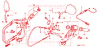 COMMODO   LEVIER   CABLE pour Honda SHADOW VT 750 DELUXE 2 TONES de 1998