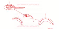 AUTOCOLLANTS pour Honda SHADOW VT 750 DELUXE 2 TONES de 1999