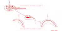 AUTOCOLLANTS (VT750CDA/CDB/CDC) pour Honda SHADOW VT 750 DELUXE ACE de 2002