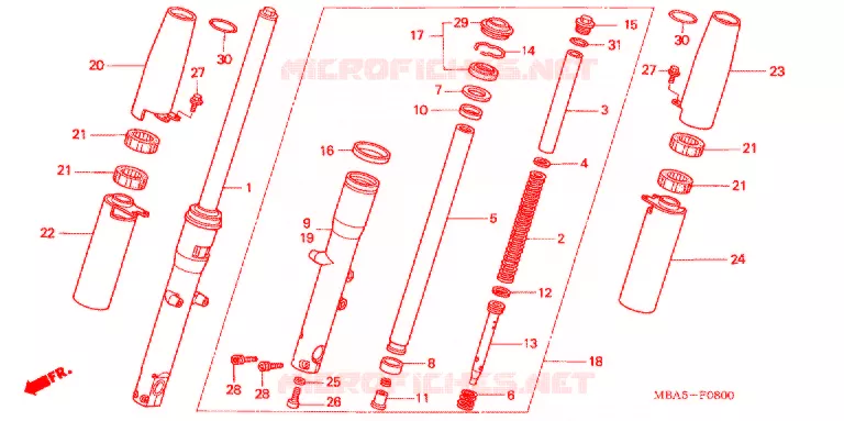 FOURCHE Honda MOTO 750 SHADOW 2003  VT750CDA3