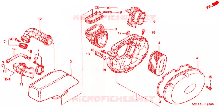 FILTRE A AIR Honda MOTO 750 SHADOW 2003  VT750CDA3