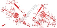 CARBURATEUR (PIECES CONSTITUTIVES) pour Honda SHADOW VT 750 DELUXE ACE Red paint scheme with silver pinstripe de 2003