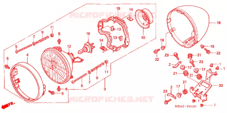 PHARE Honda MOTO 750 SHADOW 2003  VT750CDB3