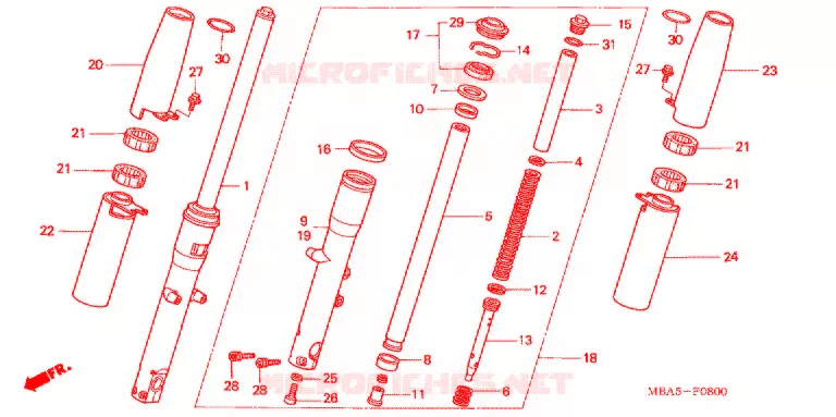 FOURCHE Honda MOTO 750 SHADOW 2003  VT750CDC3