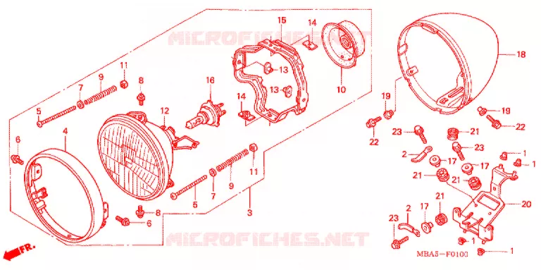 PHARE Honda MOTO 750 SHADOW 2002  VT750CDD2