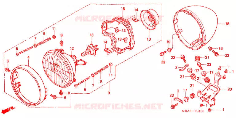 PHARE Honda MOTO 750 SHADOW 2002  VT750CDD2