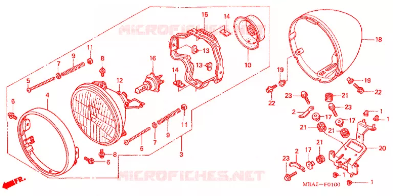 PHARE Honda MOTO 750 SHADOW 2003  VT750CDD3