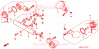 CLIGNOTANT pour Honda SHADOW VT 750 DELUXE ACE Candy Orange/Orange Motif paint scheme de 2003
