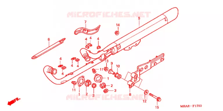 SILENCIEUX D'ECHAPPEMENT Honda MOTO 750 SHADOW 2003  VT750CDD3