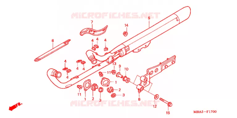 SILENCIEUX D'ECHAPPEMENT Honda MOTO 750 SHADOW 2003  VT750CDD3