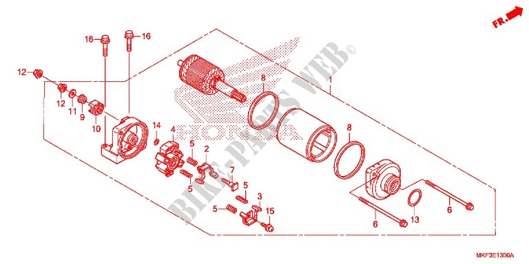 DEMARREUR pour Honda CBR 1000 ABS RED de 2017