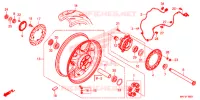 ROUE ARRIERE pour Honda CBR 1000 ABS RED de 2017
