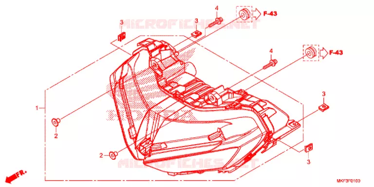 PHARE Honda MOTO 1000 CBR 2017  CBR1000RAH