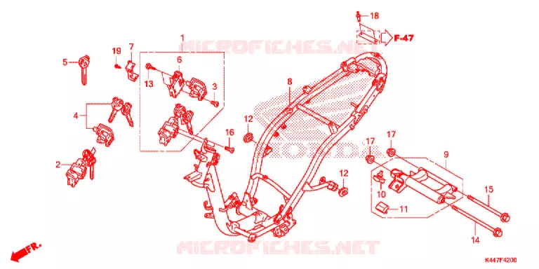 CADRE Honda SCOOTER 110 VISION 2017  NSC110MPDH