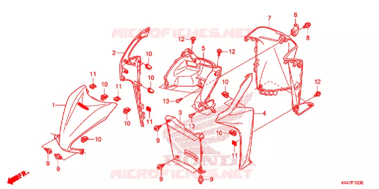 CARENAGE AVANT - PROTEGE JAMBES Honda SCOOTER 110 VISION 2017  NSC110MPDH