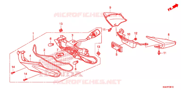 FEUX ARRIERE Honda SCOOTER 110 VISION 2017  NSC110MPDH