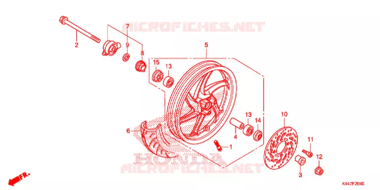 ROUE AVANT Honda SCOOTER 110 VISION 2017  NSC110MPDH