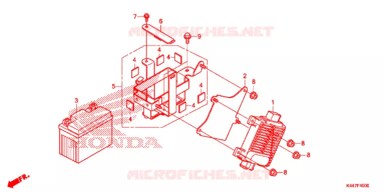 BATTERIE - BOITIER CDI Honda SCOOTER 110 VISION 2017  NSC110MPDH