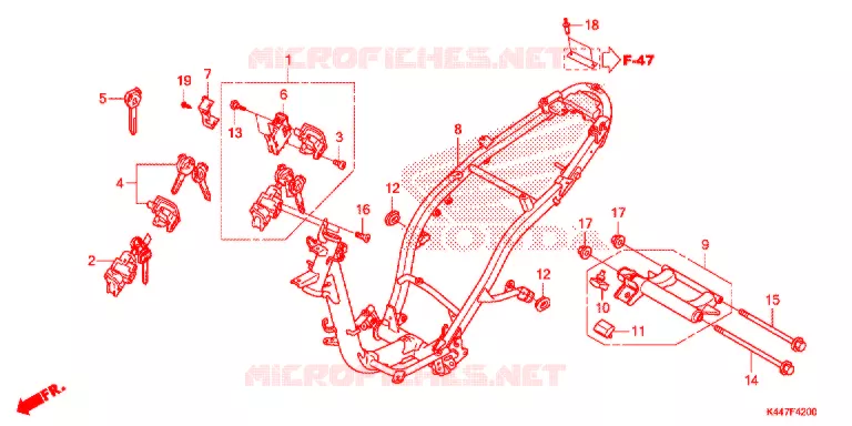 CADRE Honda SCOOTER 110 VISION 2017  NSC110MPDH