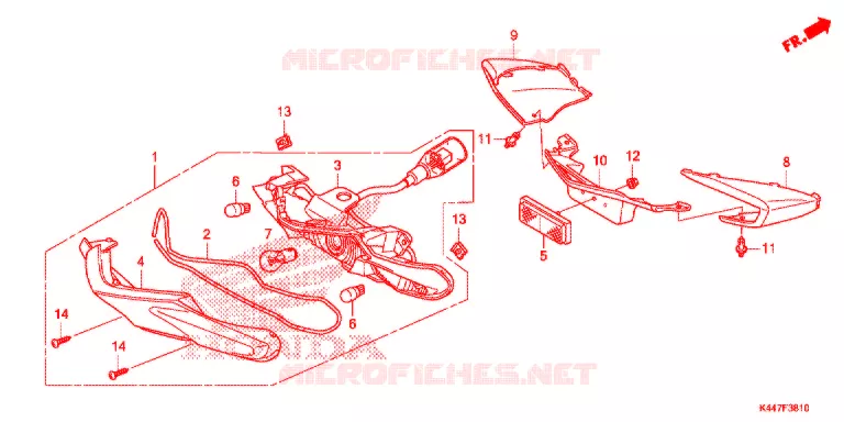 FEUX ARRIERE Honda SCOOTER 110 VISION 2017  NSC110MPDH