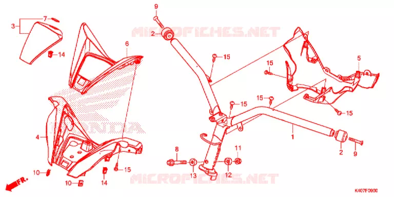 GUIDON - CARENAGE Honda SCOOTER 125 FORZA 2018  NSS125ADH