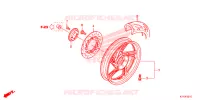 ROUE ARRIERE pour Honda SH 125 ABS D E de 2017