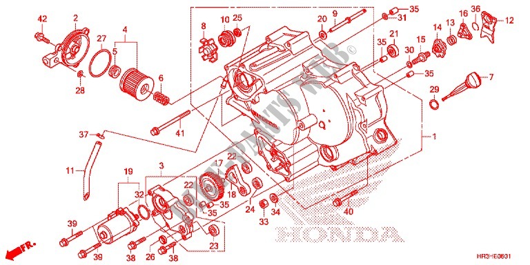 CARTER MOTEUR AVANT (TRX420FE1/FM1/FM2/TE1/TM1) pour Honda FOURTRAX 420 RANCHER 4X4 EPS Manual Shift de 2017