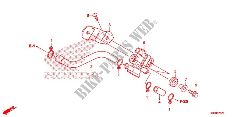 ELECTROVANNE D'INJECTION D'AIR pour Honda CBR 300 ABS de 2017