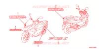 AUTOCOLLANTS (WW125EX2A,C,E) pour Honda PCX 125 de 2010