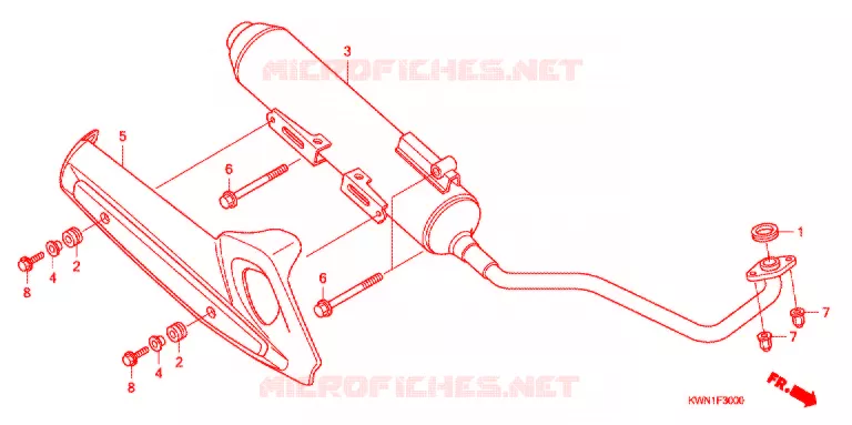 SILENCIEUX D'ECHAPPEMENT Honda SCOOTER 125 PCX 2010  WW125EX2A