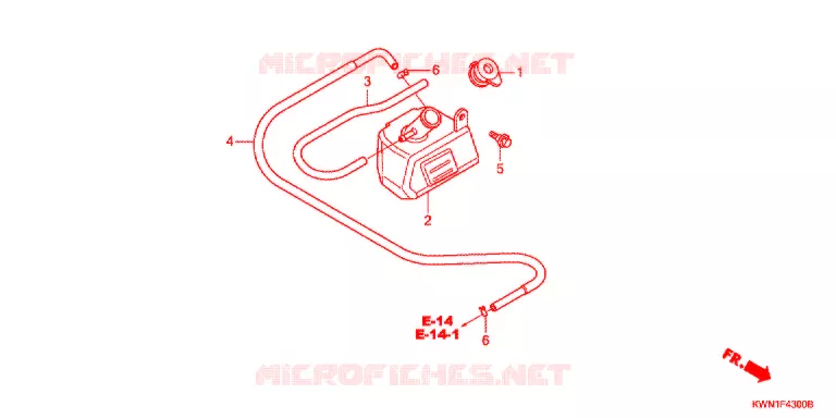 VASE D'EXPANSION Honda SCOOTER 125 PCX 2011  WW125EX2A