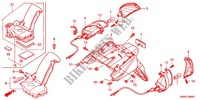 GARDE BOUE ARRIERE   CLIGNOTANT ARRIERE pour Honda PCX 125 SPECIAL EDITION WHITE de 2013